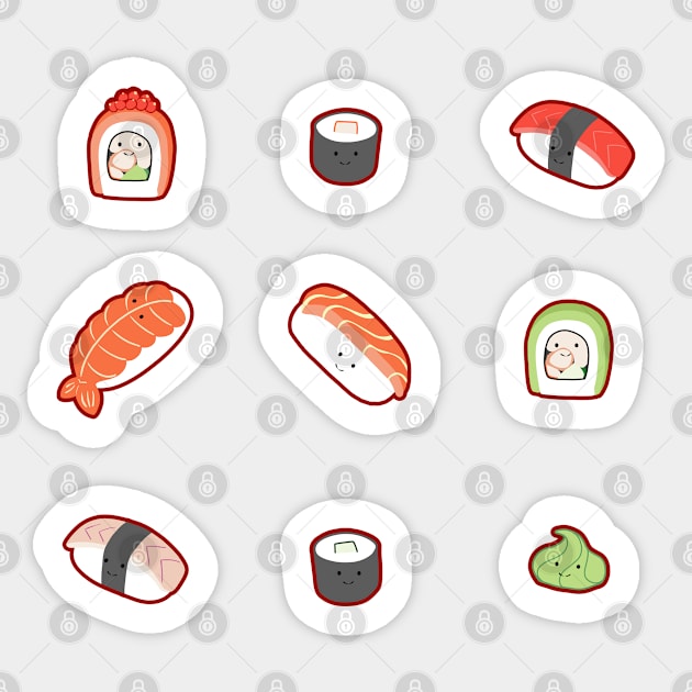 Sushi Menu Sticker by vpessagno